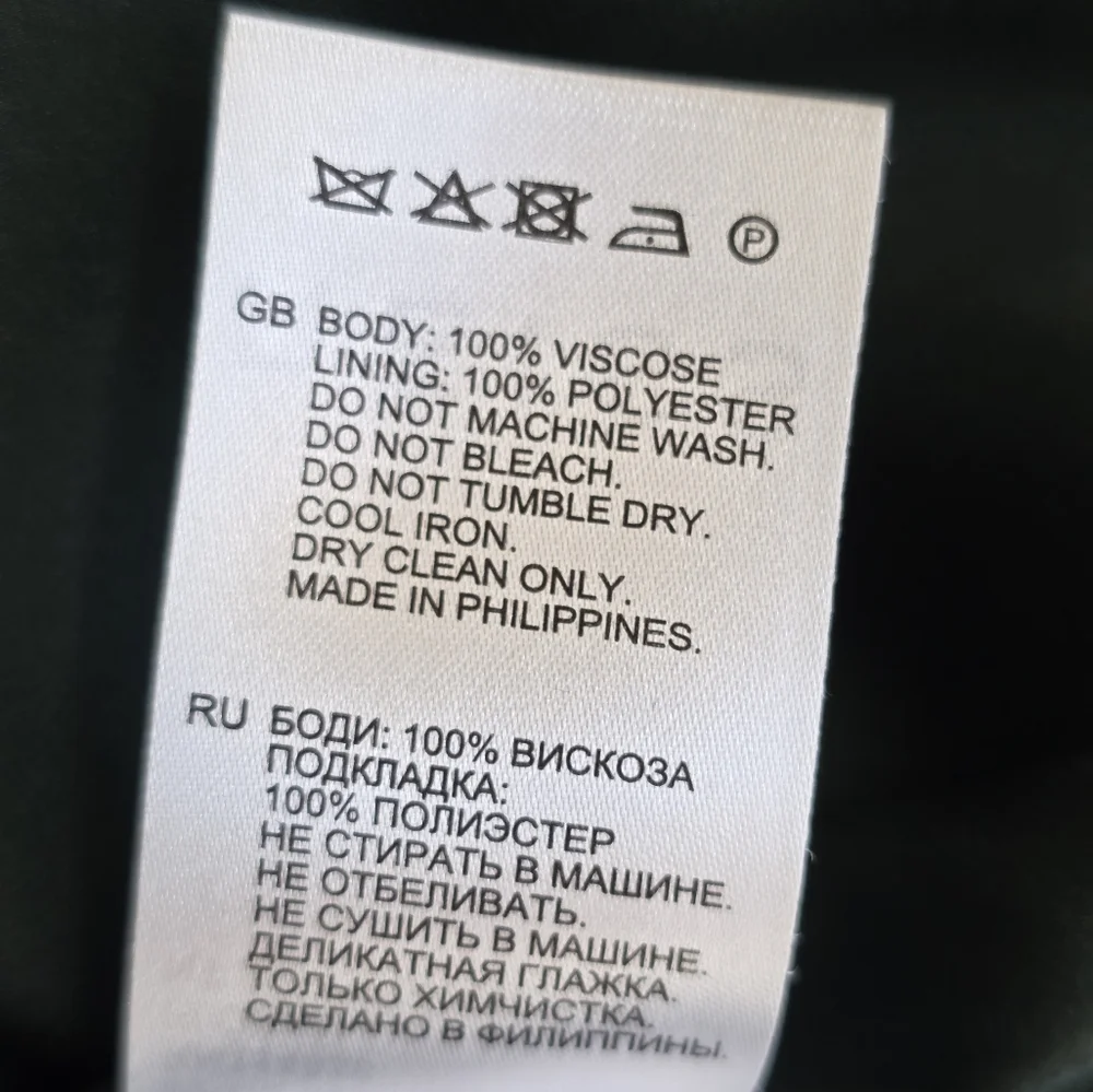 REISS Floral Midi Dress US 12 UK 16 Green Viscose Keyhole Neck Long Sleeve- EUC - Picture 16 of 16